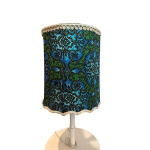 Vintage Lamp Shade & Matching Retro Pillow Cover Sham